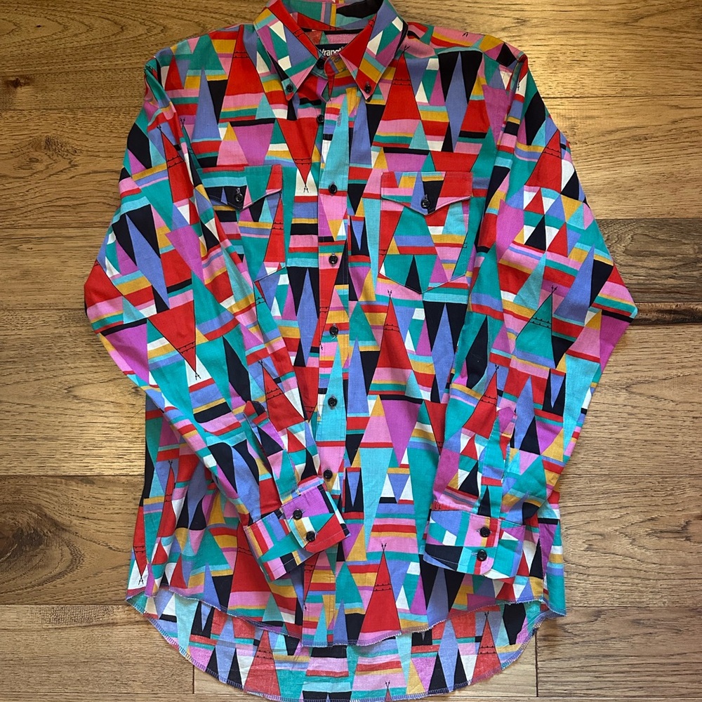 Wrangler Multicolor Geometric TeePee Men's Shirt